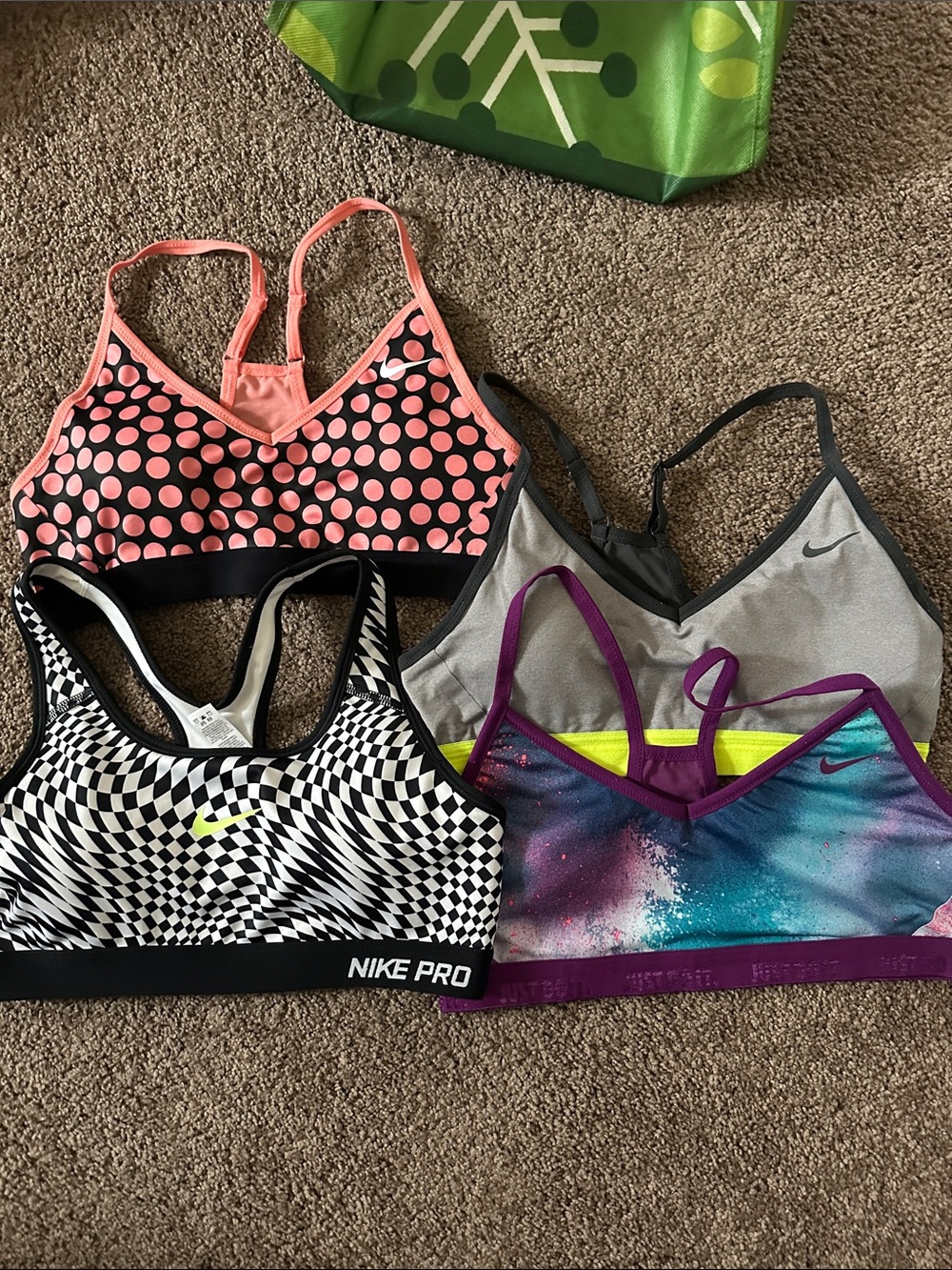 Nike dri-fit sports bras size medium